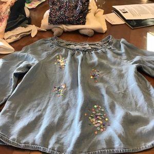 Jean shirt w sparkles